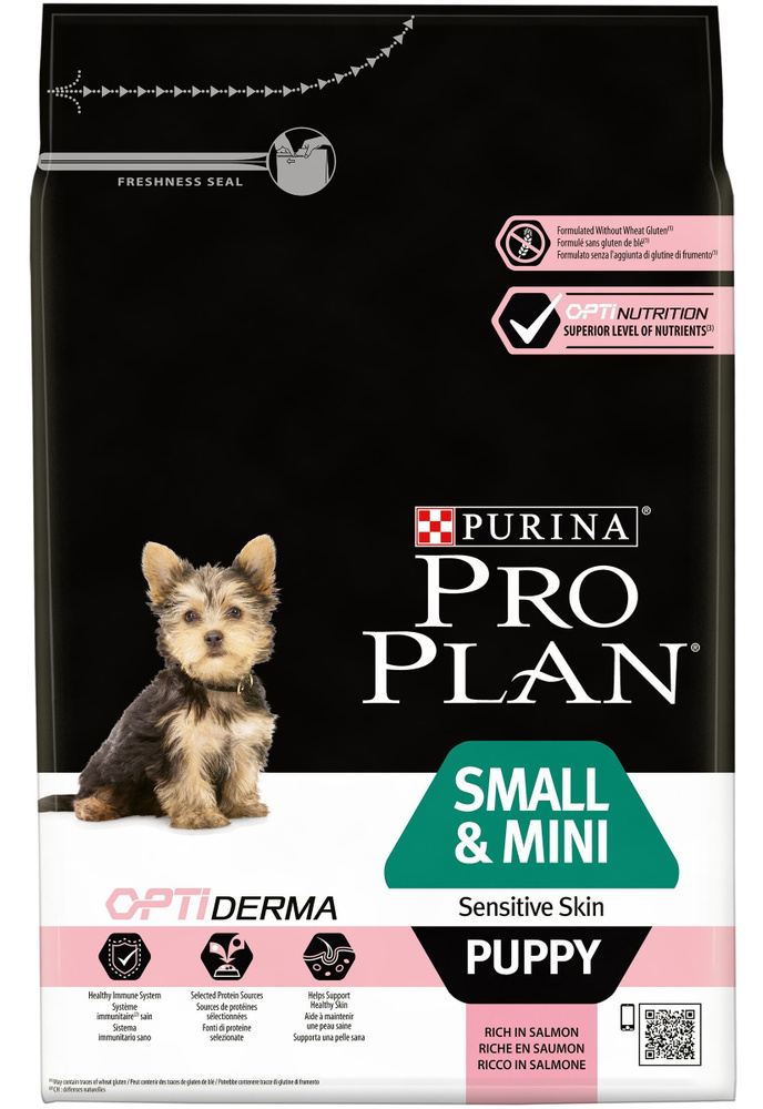 Сухой корм Pro Plan Small & Mini Puppy Sensitive Skin для щенков мелких и карликовых пород, Лосось, 3 #1