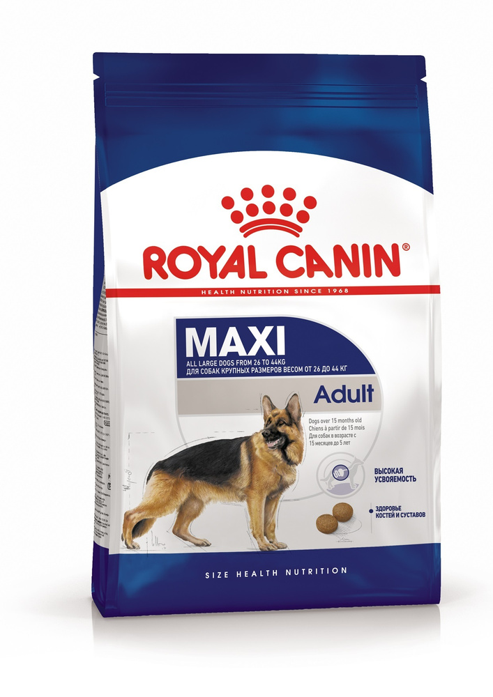 Сухой корм Royal Canin Maxi Adult для взрослых собак крупных пород с курицей, 15 кг.  #1