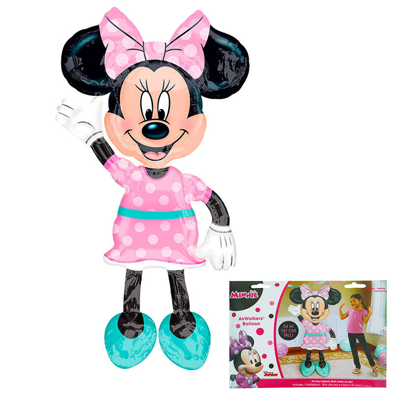 Шар Ходячая фигура Минни Маус в розовом в упаковке / Minnie Mouse 1,35 м /1 шт  #1