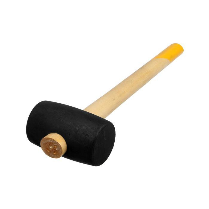 Киянка Тундра, 450 г, деревянная рукоятка, черная резина, 55 мм  #1