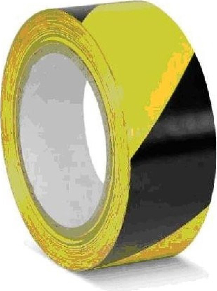 Лента для разметки ПВХ желто-черный 50ммx33м KMSW05033 #1