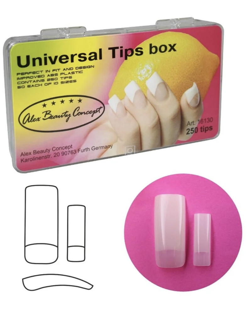 Alex Beauty Concept Типсы Universal Tips Box (250 ШТ) #1