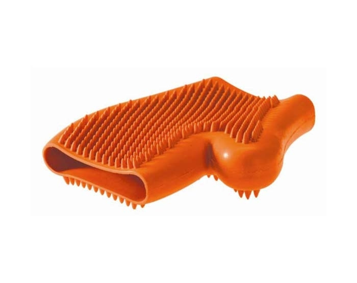 Hunter Smart резиновая перчатка для вычесывания шерсти оранжевая  #1