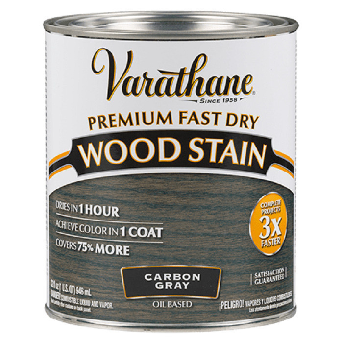 Морилка - Масло Для Дерева Varathane Premium Fast Dry Wood Stain Угольный Серый 0,946л  #1