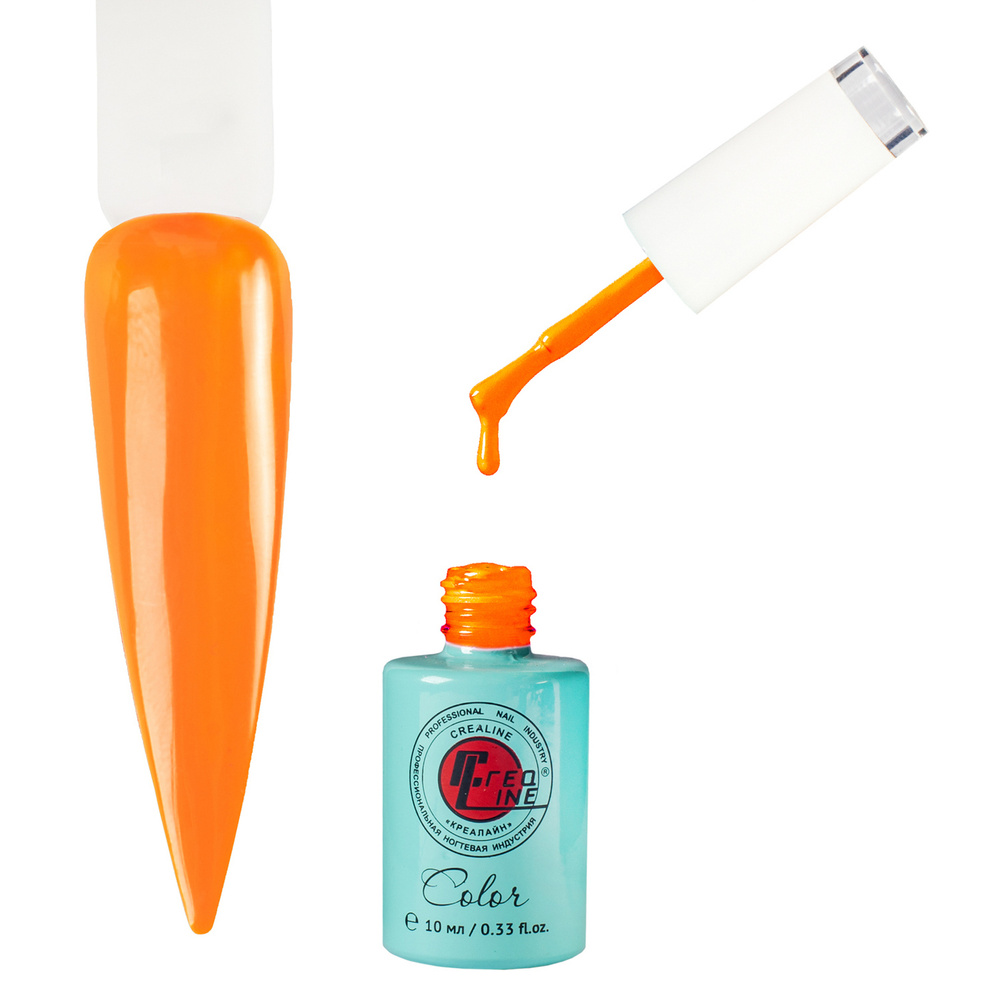CreaLine Гель-лак UV серии "Бирюза" № GLB-025 Флуоресцентная- оранжевый  #1