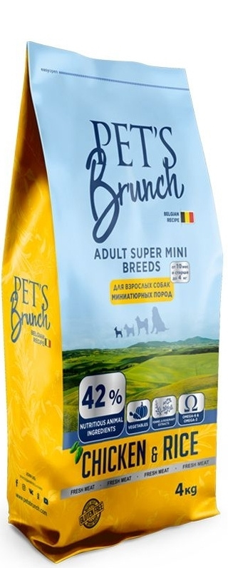 Корм сухой для взрослых собак миниатюрных пород PET'S BRUNCH ADULT SUPER MINI BREEDS 4 кг  #1