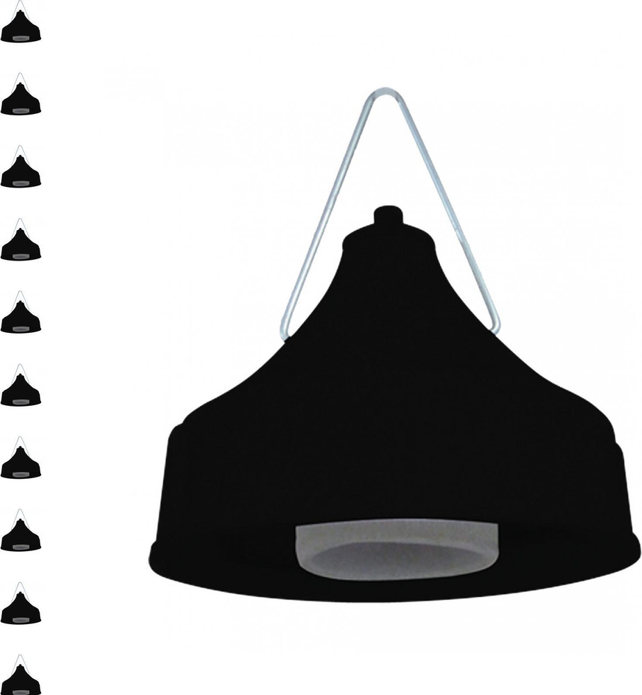 Светильник Элетех НСП 03-60 без стекла без лампы подвесной черный (комплект из 10 шт)  #1