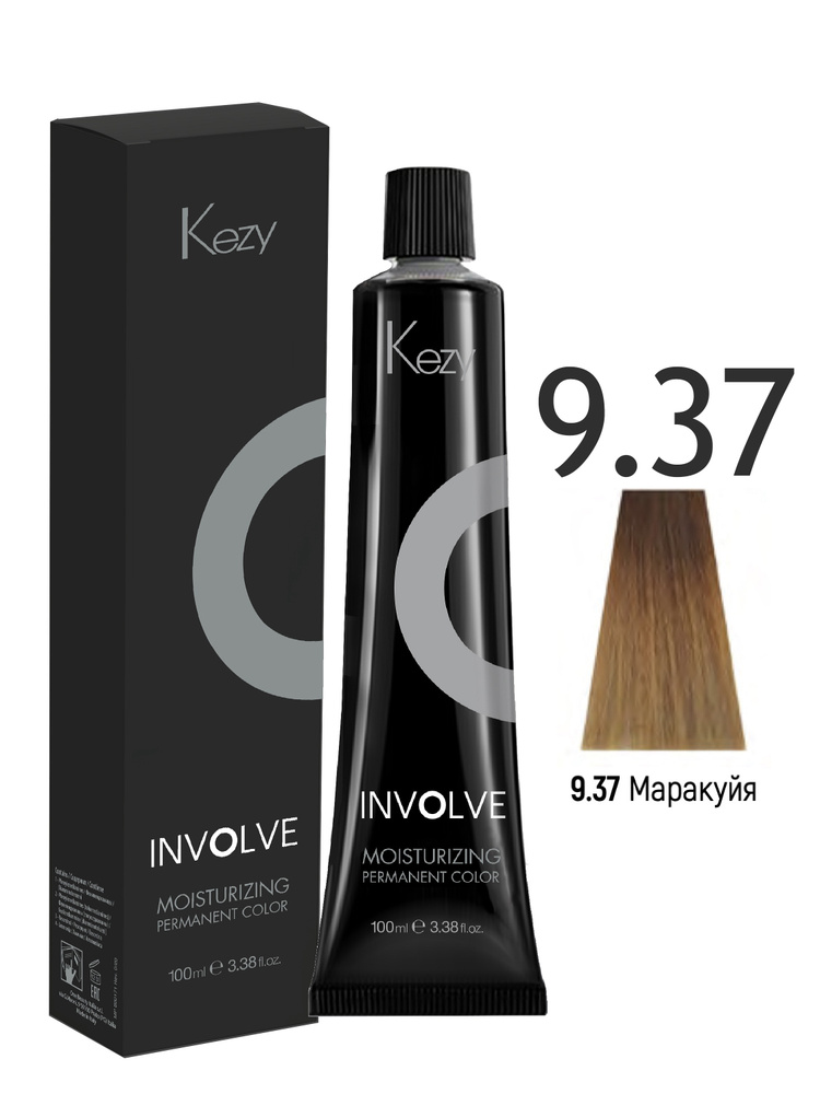 KEZY. Крем краска для волос 9.37 Маракуйя с MFA комплексом профессиональная Moisturizing Permanent Color #1