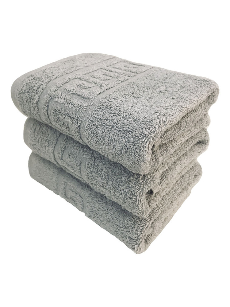 TM Textile Набор полотенец для лица, рук или ног, Хлопок, 50x90 см, светло-серый, 3 шт.  #1
