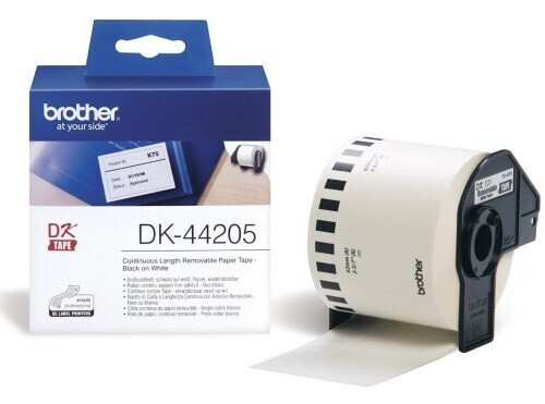 Brother DK-44205 ленточный картридж - черный на белом, 30,48 м для принтеров Brother  #1