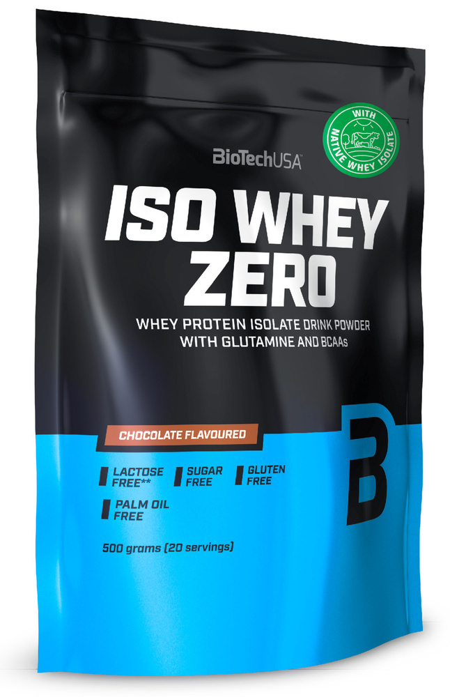 Сывороточный протеин изолят BioTechUSA Iso Whey Zero 500 г. шоколад #1