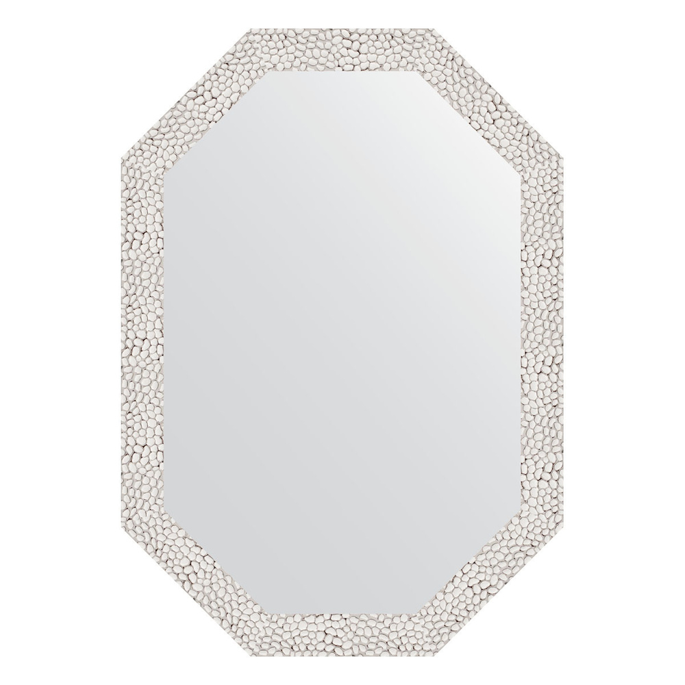 Зеркало в багетной раме - чеканка белая 46 mm (48x68 cm) (EVOFORM) BY 7001  #1