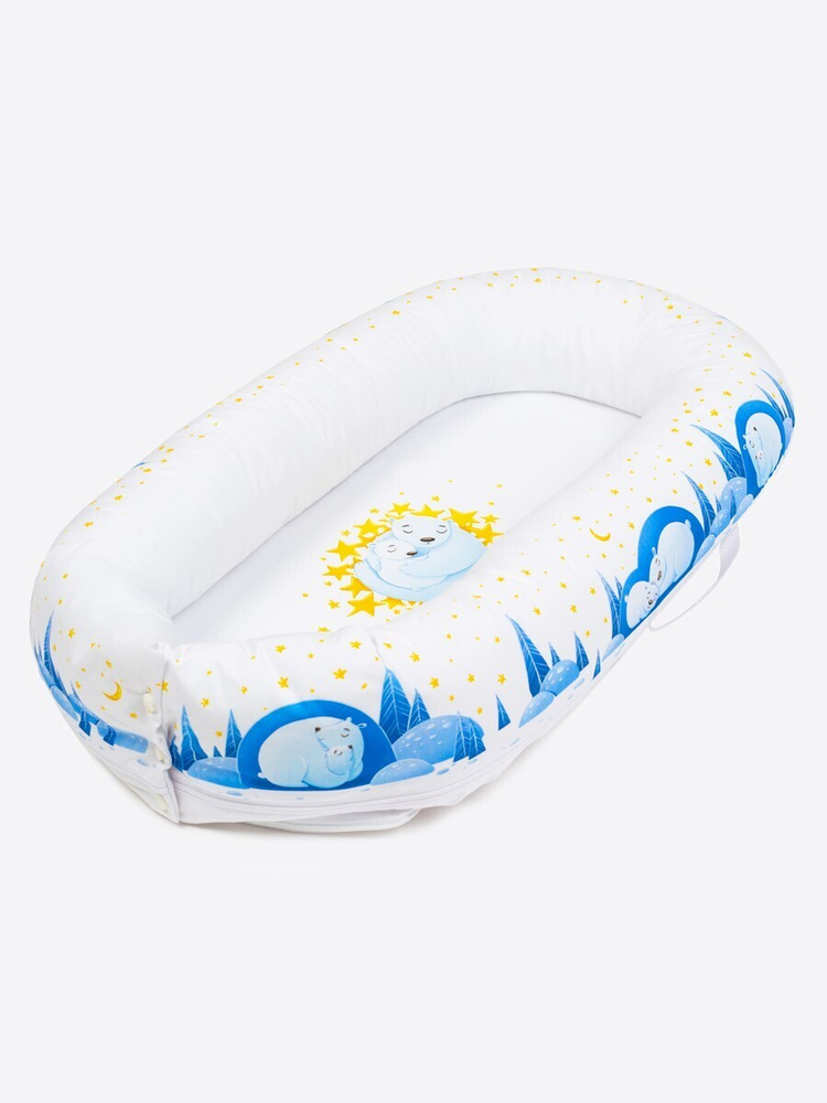 Гнездышко для новорожденных в кроватку 120х60/детская подушка для младенца грудничка/ люлька колыбель #1