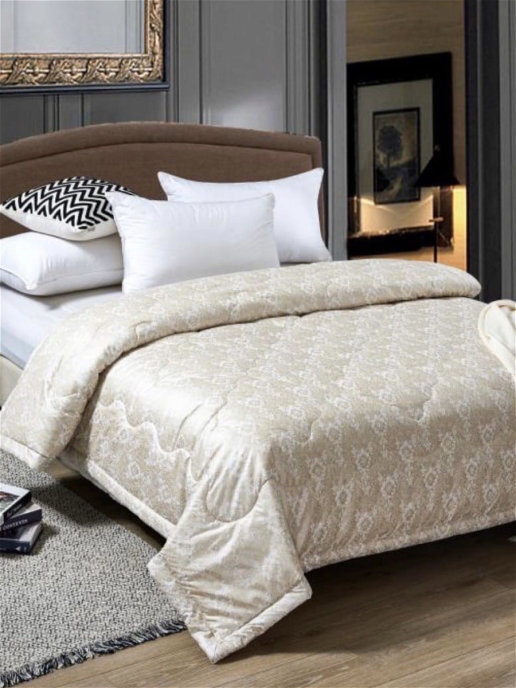 Meizhouling Одеяло 1,5 спальный 150x200 см, Всесезонное, с наполнителем Шелк, комплект из 1 шт  #1