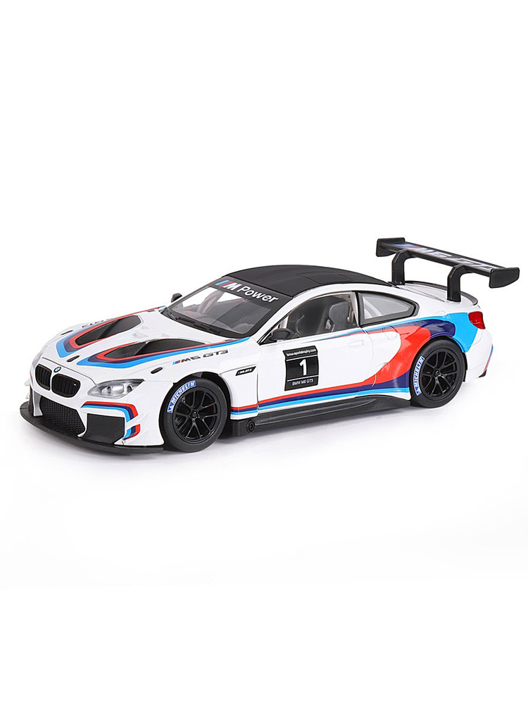 Модель машины 1:32 BMW M6 GT3 14см инерция Белый #1