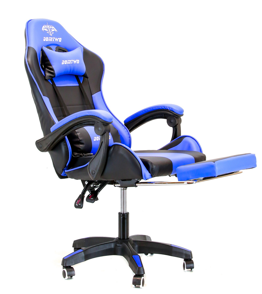 Игровое компьютерное кресло, Экокожа, синий #1