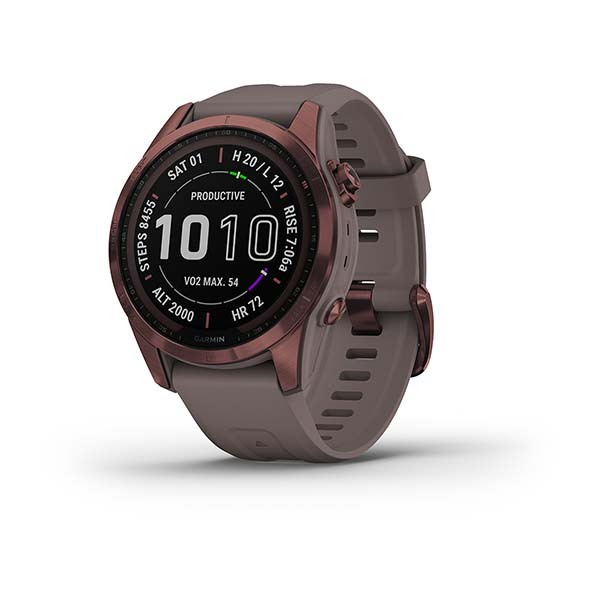 Часы Garmin Fenix 7S Sapphire Solar, титановый корпус, сапфировое стекло Power Sapphire с технологией #1