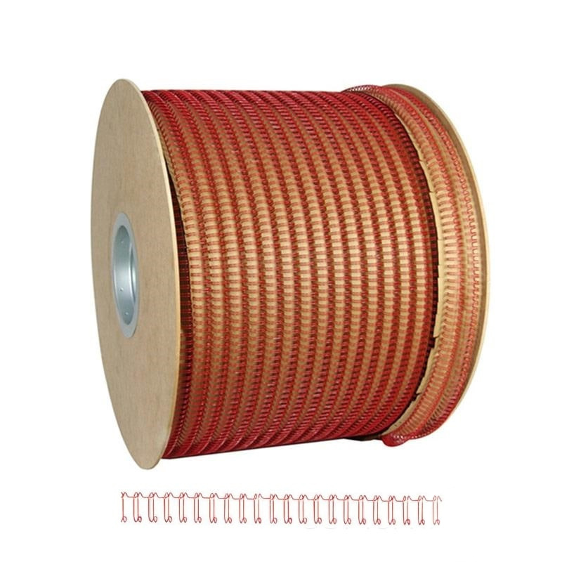 Спираль для переплета металлическая 5/16" красный, пружина для брошюрования 60000 петель.  #1