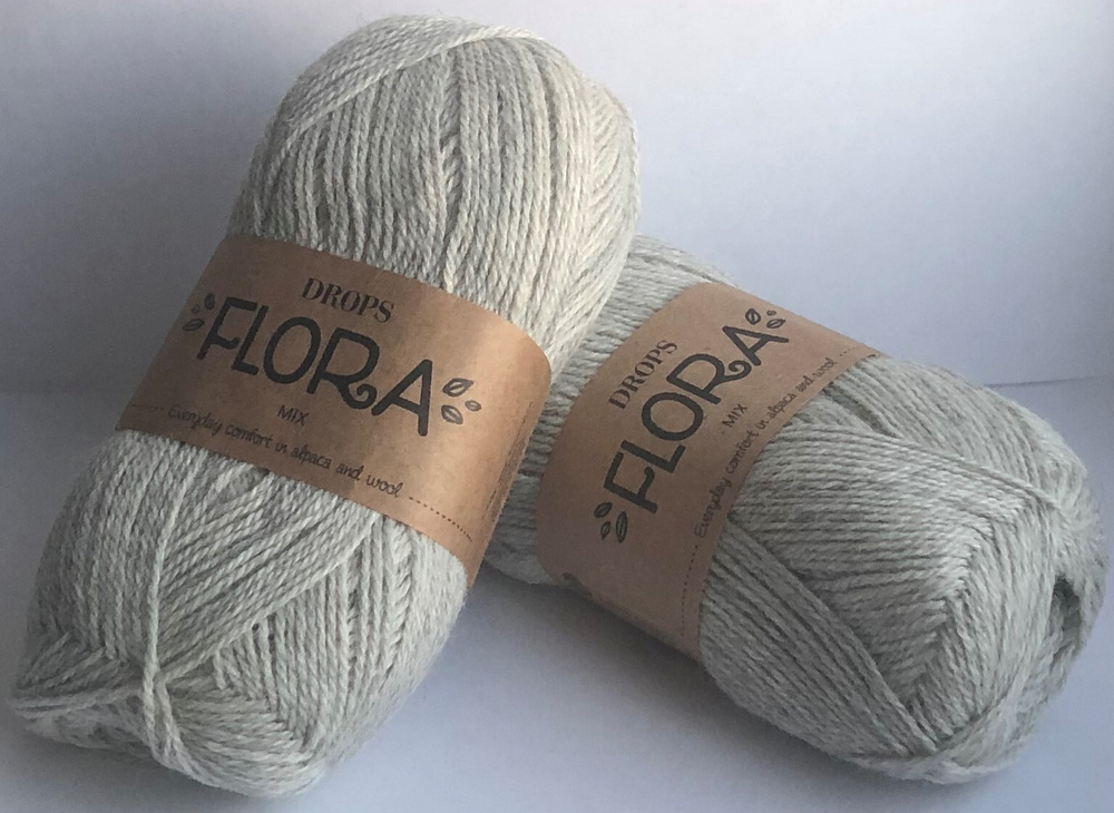 Пряжа Drops Flora Mix, 65% Шерсть, 35% Альпака, цвет: (03), 210м/50г, 2шт. #1