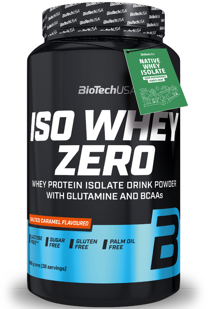 Сывороточный протеин изолят BiotechUSA Iso Whey Zero 908 г соленая карамель  #1