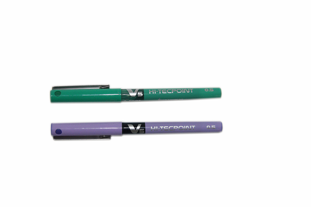 Ручка роллер Pilot Hi-Tecpoint V5 0,5мм 2 шт. (зеленый и фиолетовый)  #1
