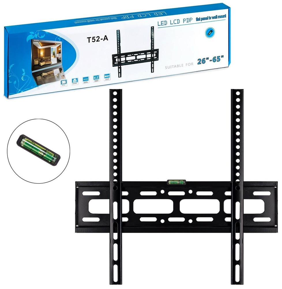 Кронштейн на стену для ТВ, Телевизора, Монитора TU-T52 диагональ 26"- 65", Vesa (200*200мм, 200*400мм, #1