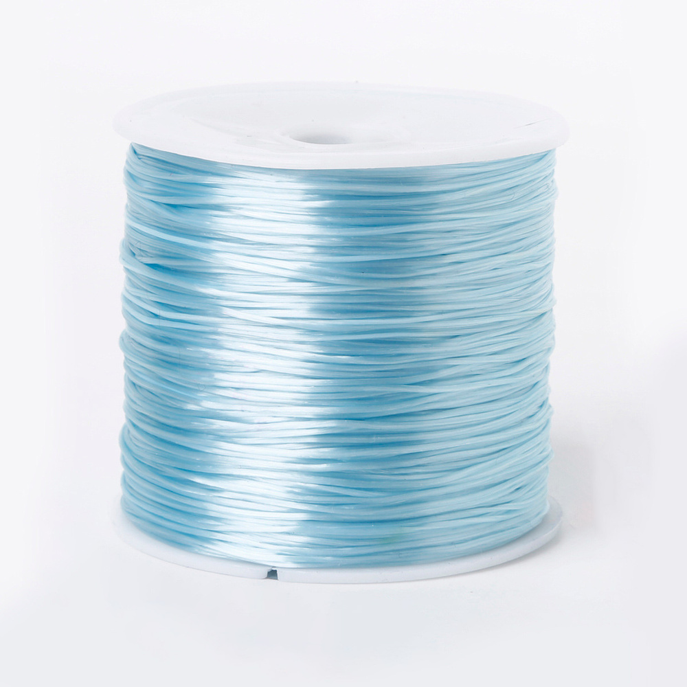Нить-резинка для бус/браслетов 0,8 мм, цвет: Голубой, длина: 10 м  #1