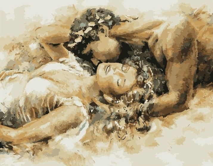 Картина по номерам на холсте 40х50 "Адам и Ева" #1