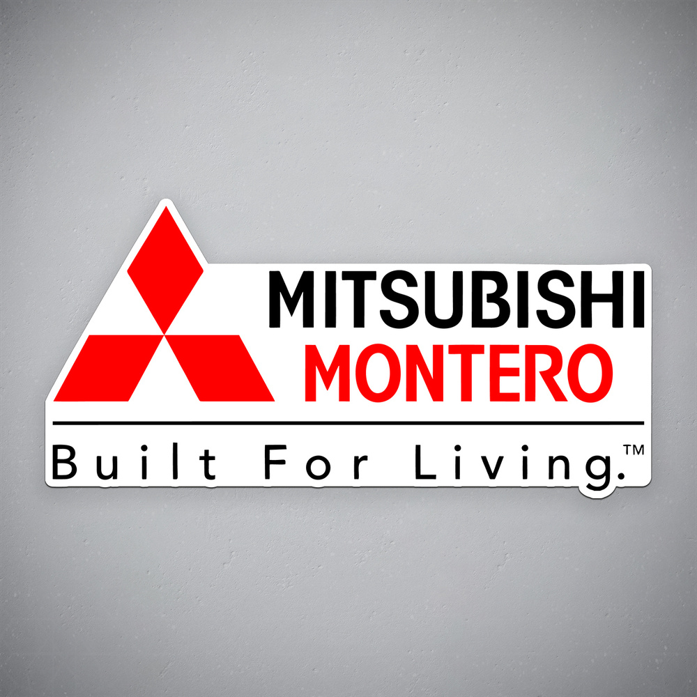 Наклейка на авто "Mitsubishi Montero - Митсубиши Монтеро" размер 24x11 см  #1