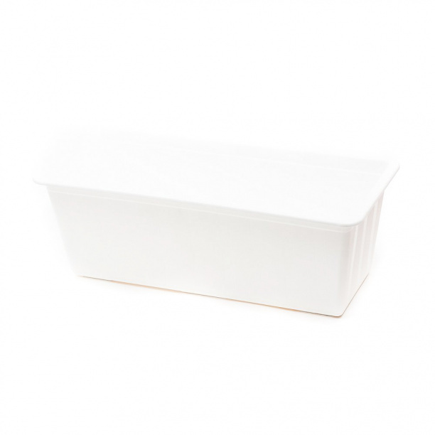 Балконный ящик пластиковый белый Агро 14x18х100 см Prosperplast #1