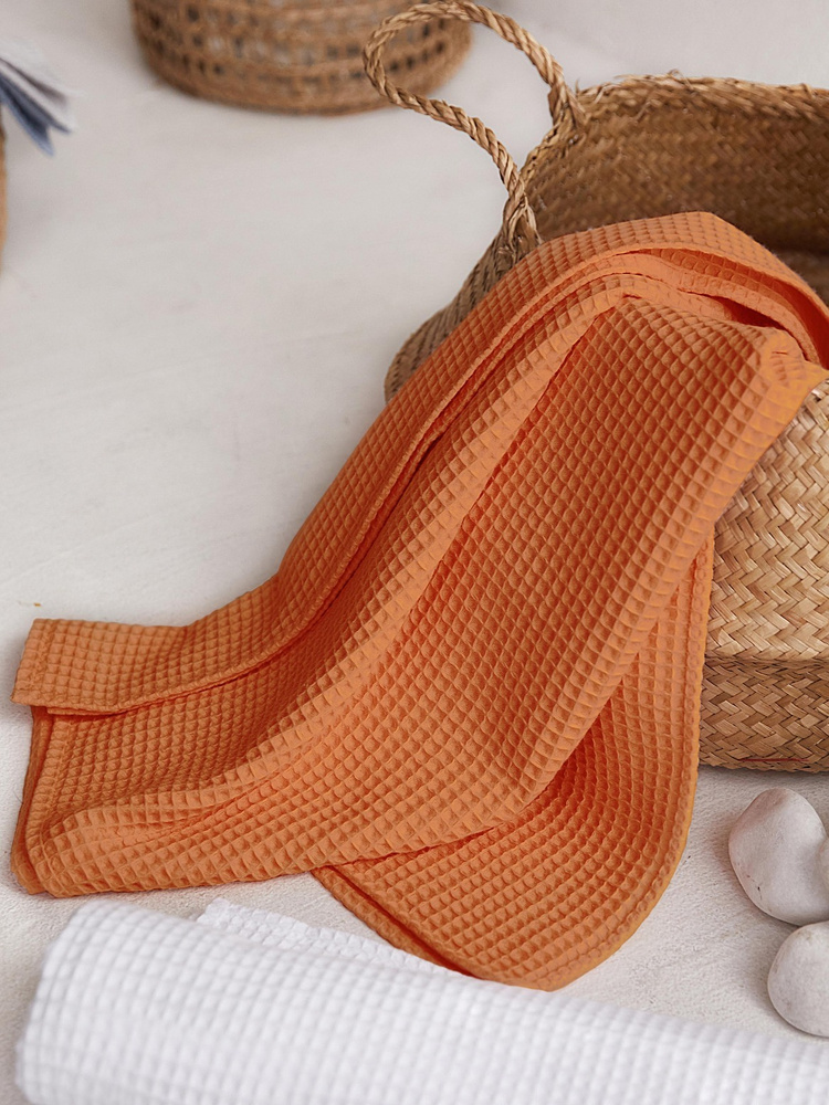 Comfy Home Полотенце банное, Хлопок, 70x150 см, оранжевый #1