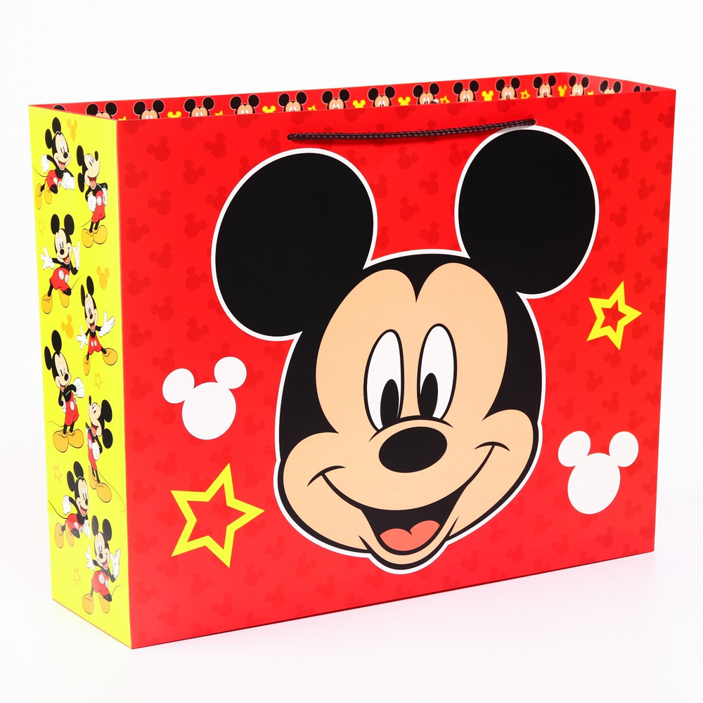 Пакет подарочный Микки Маус "Мышка", ламинат, 50х40х15 см, детский, большой  #1