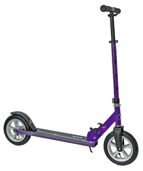 Самокат двухколесный Bibitu Cross с надувными колесами, цвет Фиолетовый, самокат для взрослых, самокат #1