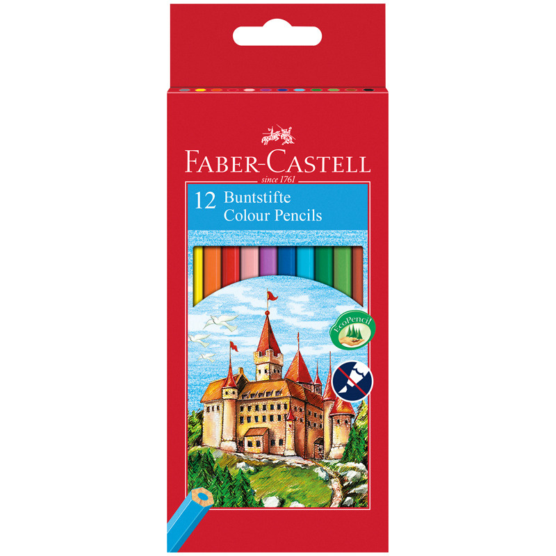 Набор цветных карандашей FABER-CASTELL Замок, шестигранных, 12 цветов  #1