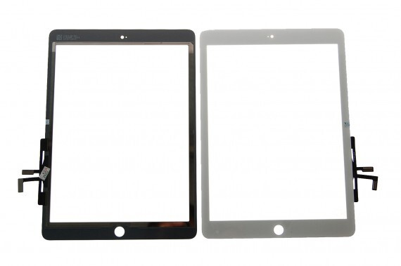 Сенсорное стекло (сенсор, тачскрин) для планшета iPad Pro 9.7 2017 (A1822, A1823), 9.7", белое с кнопкой #1