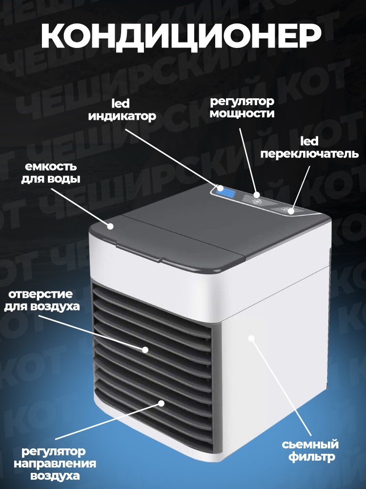 Мобильный кондиционер / Мини вентилятор / портативный охладитель воздуха/ мини кондиционер  #1