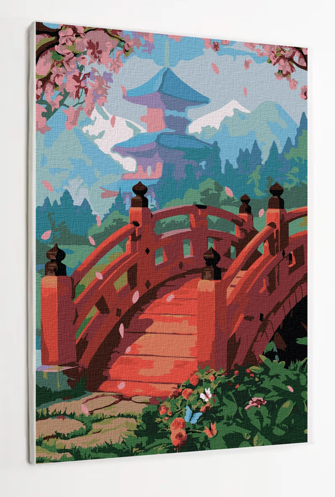 Картина по номерам на холсте с подрамником "Япония", 30х40 см  #1