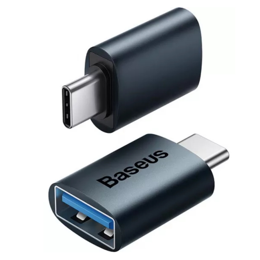 Адаптер-переходник Baseus Ingenuity Series Mini OTG Adaptor Type-C to USB-A 3.1 Blue (ZJJQ000003)  #1