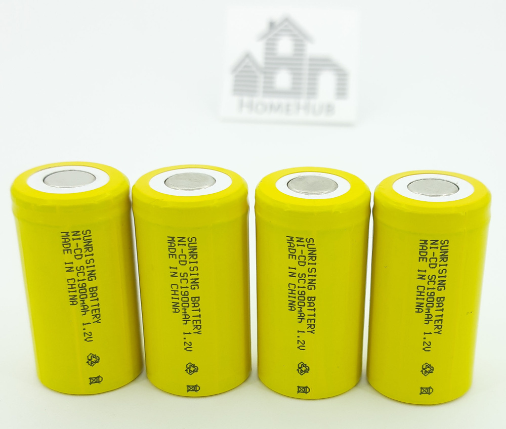 Аккумулятор Sunrising Ni-Cd, SC, 1.2V, 1900mAh, 4шт #1