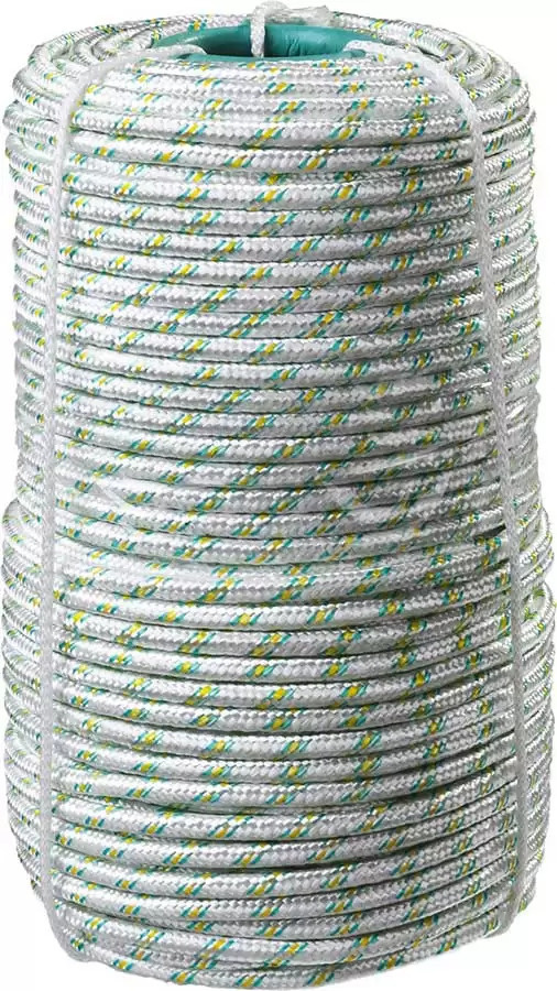 Фал плетёный капроновый СИБИН 16-прядный с капроновым сердечником, бухта 100 м  #1