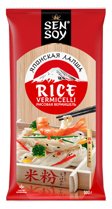 Лапша рисовая Sen Soy Premium Rice Vermicelli, 500 г * 12 шт. #1