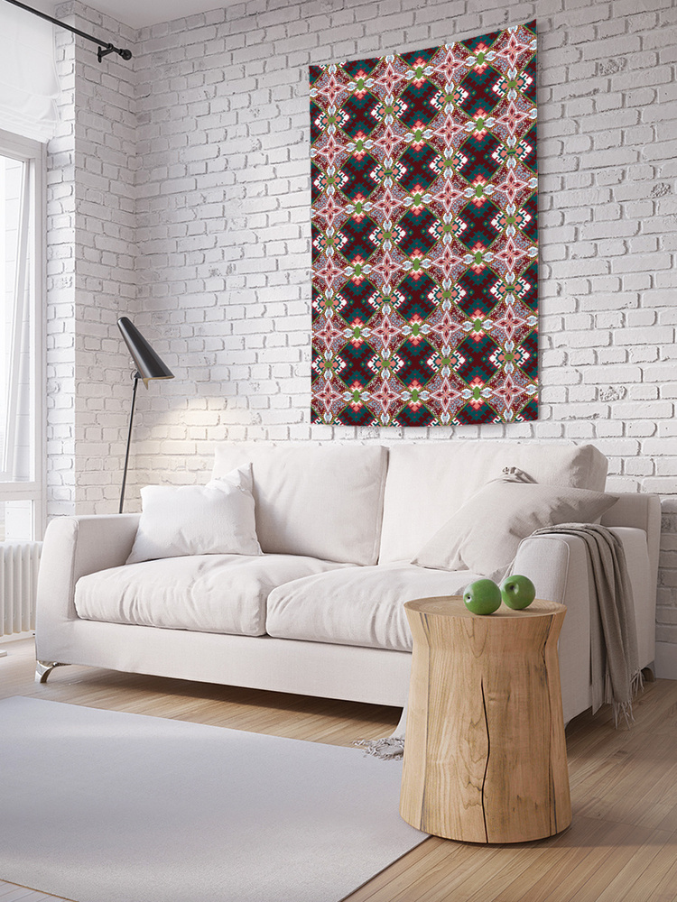 Вертикальное фотопанно на стену JoyArty "Флористические узоры", из ткани, 150х200 см  #1