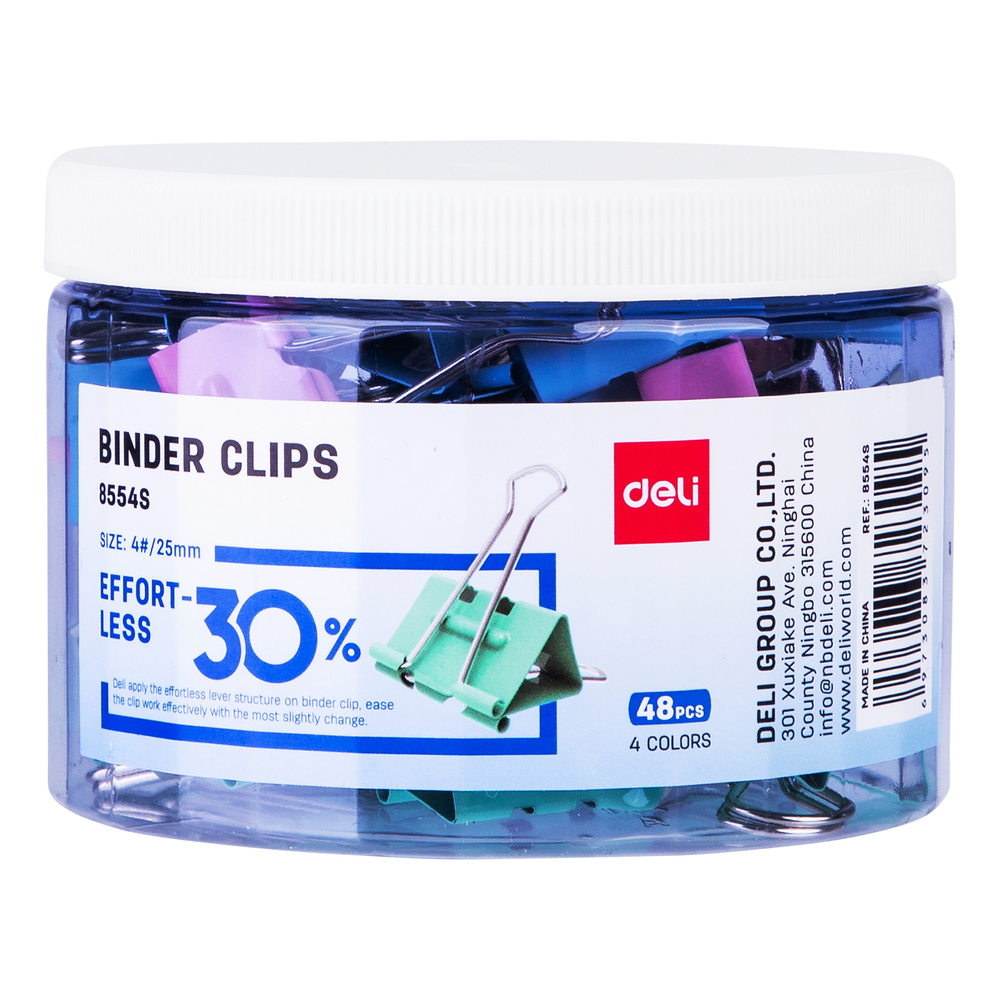 Deli Зажим для бумаги 25 мм, 48 шт. - купить с доставкой по выгодным ...