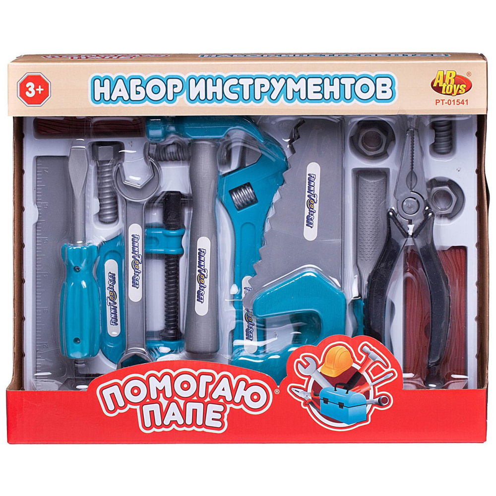 Игровой набор ABtoys Помогаю Папе Инструменты с молотком, в коробке  #1