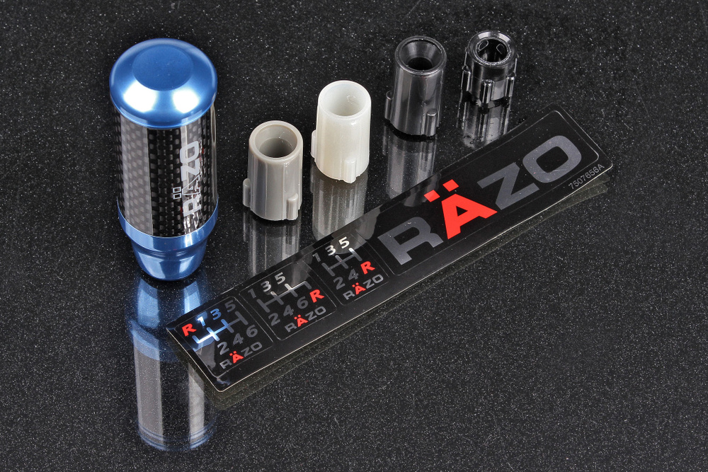 Ручка КПП CARBON FIBER & ALUMINUM KNOB BL RA137BL RAZO #1