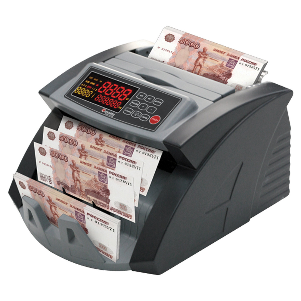 Счетчик банкнот портативный с проверкой Cassida 1300 банкнот/мин, УФ-детекция, фасовка (5550 UV)  #1