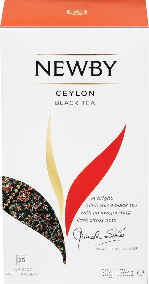 Чай черный Newby Ceylon 25*2г 1уп #1