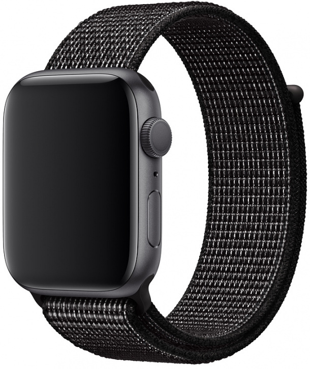 Ремешок нейлоновый Black Nike Sport Loop (Черный) Apple Watch 40mm (38mm; 41mm) MX7Y2AM/A. Товар уцененный #1