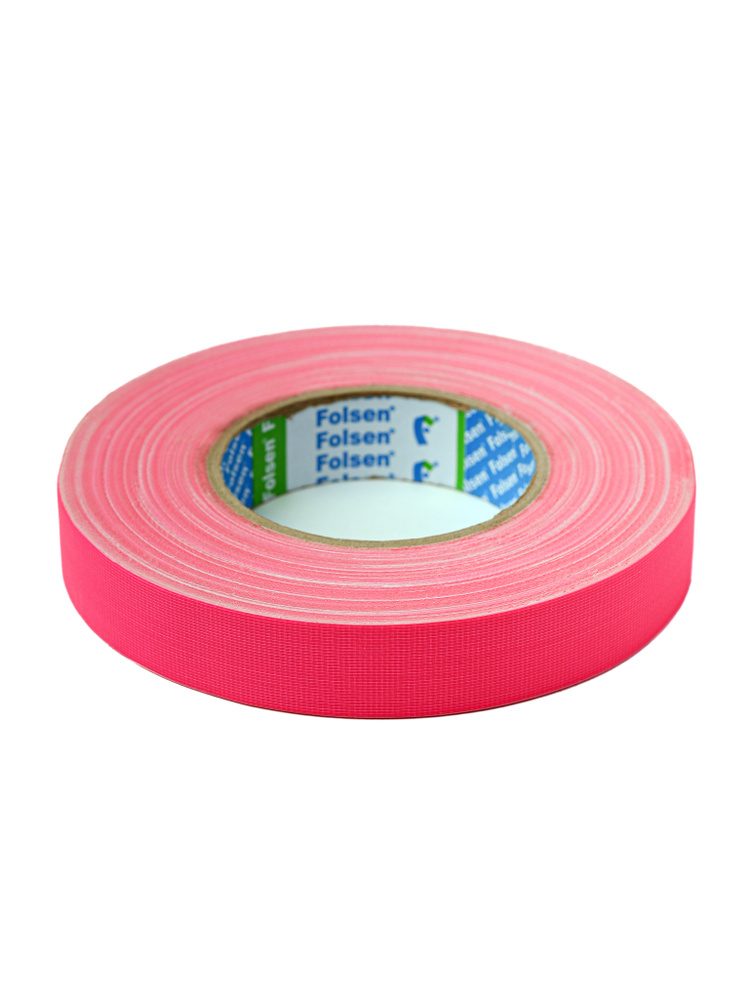 Розовый gaffer tape флуоресцентный Folsen Premium FL 24мм х 50м. #1