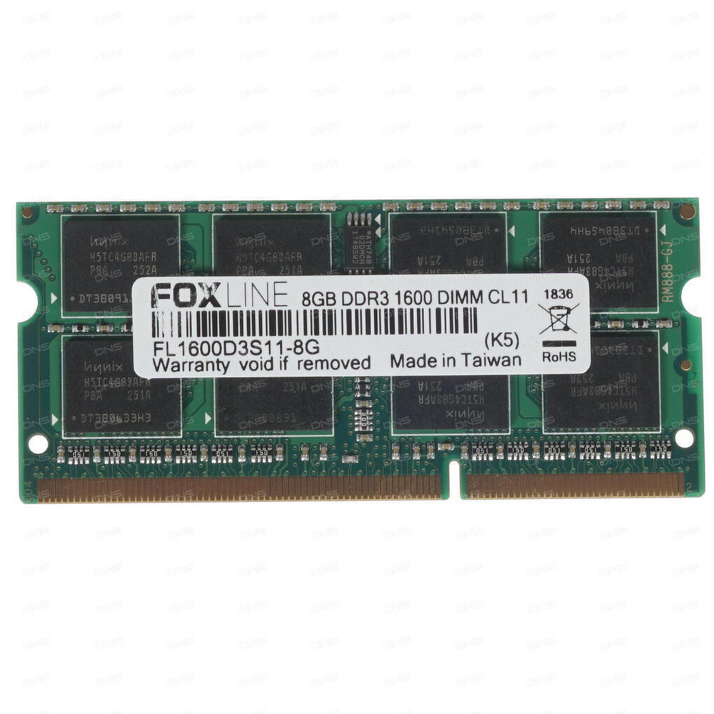 Foxline Оперативная память (FL1600D3S11-8G) SODIMM DDR3 8ГБ 1x8 ГБ (FL1600D3S11-8G)  #1